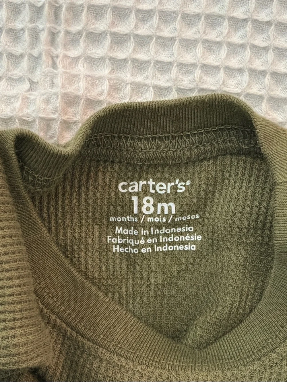 Carters soft waffle